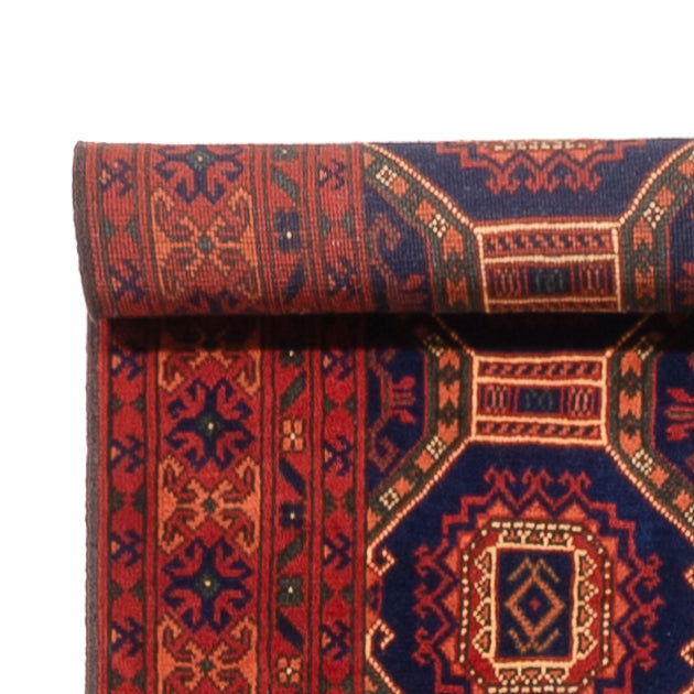 Alfombra de pasillo Alfombra afgana - 409 x 86 cm - beige oscuro