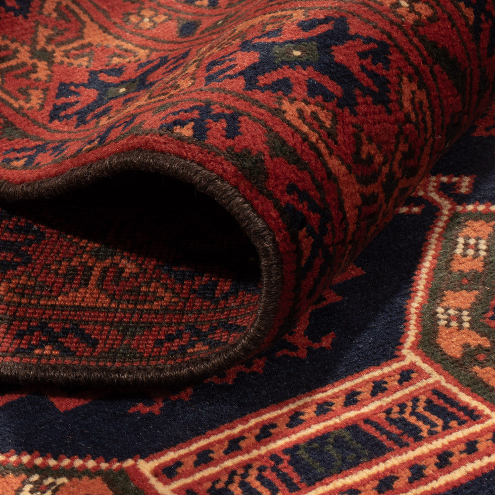 Alfombra de pasillo Alfombra afgana - 409 x 86 cm - beige oscuro