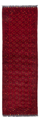 Alfombra de pasillo Alfombra afgana - 277 x 89 cm - rojo