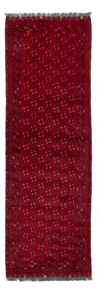 Alfombra de pasillo Alfombra afgana - 277 x 89 cm - rojo
