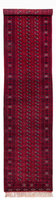 Alfombra de pasillo Alfombra afgana - Bukhara - 397 x 86 cm - rojo