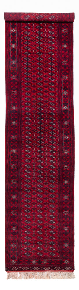 Alfombra de pasillo Alfombra afgana - Bukhara - 397 x 86 cm - rojo