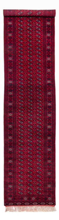 Alfombra de pasillo Alfombra afgana - Bukhara - 397 x 86 cm - rojo