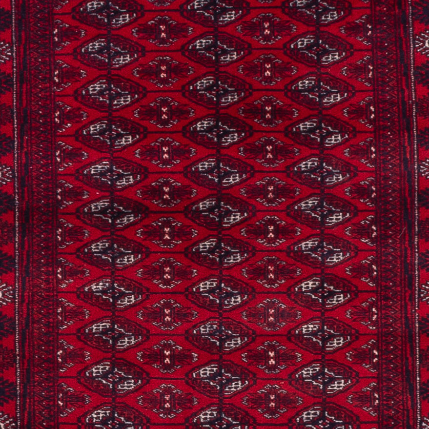 Alfombra de pasillo Alfombra afgana - Bukhara - 397 x 86 cm - rojo