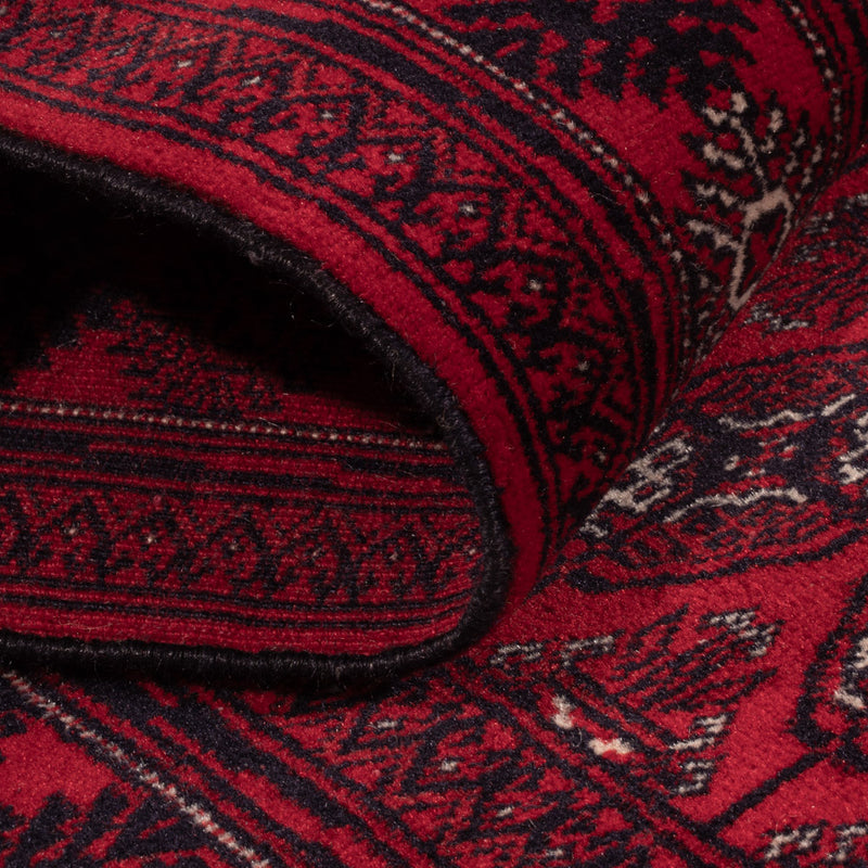 Alfombra de pasillo Alfombra afgana - Bukhara - 397 x 86 cm - rojo