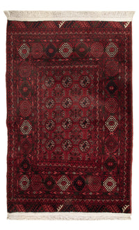 Alfombra afgana - 119 x 77 cm - rojo oscuro