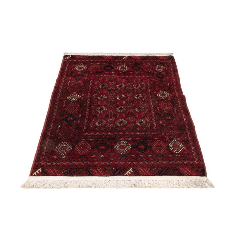 Alfombra afgana - 119 x 77 cm - rojo oscuro