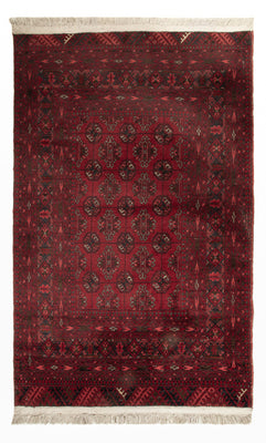 Alfombra afgana - 118 x 57 cm - rojo oscuro