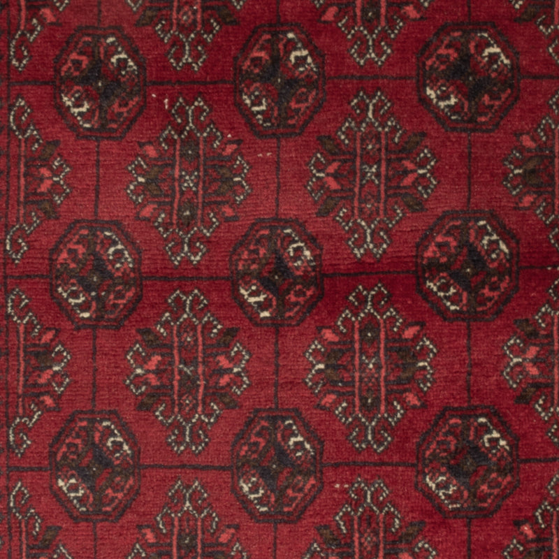 Alfombra afgana - 118 x 57 cm - rojo oscuro