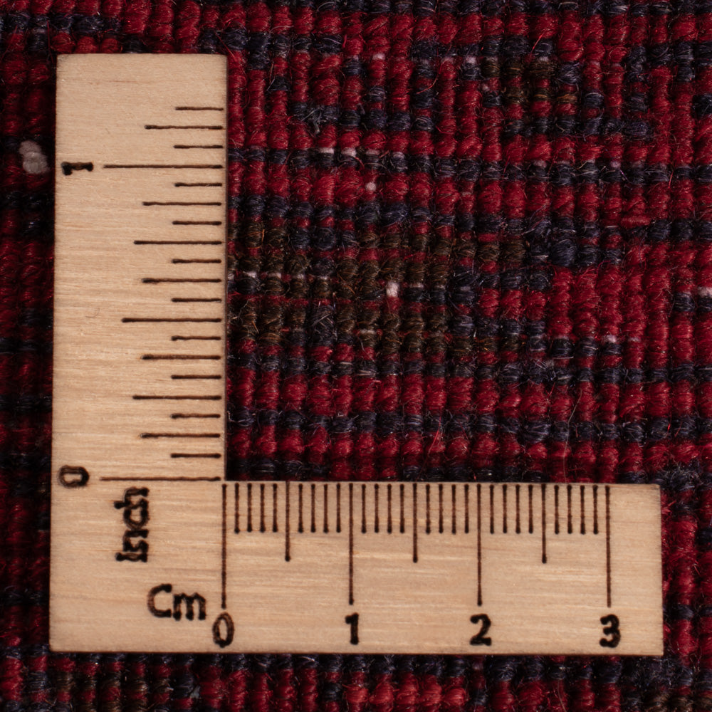 Alfombra afgana - 118 x 57 cm - rojo oscuro