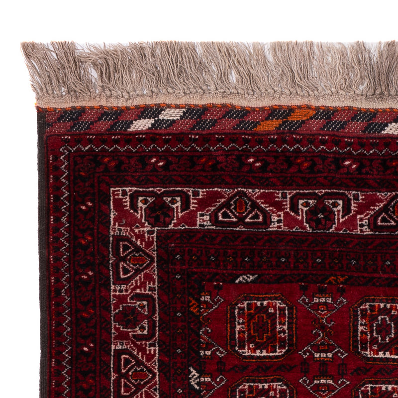 Alfombra afgana - Bukhara - 140 x 102 cm - rojo oscuro