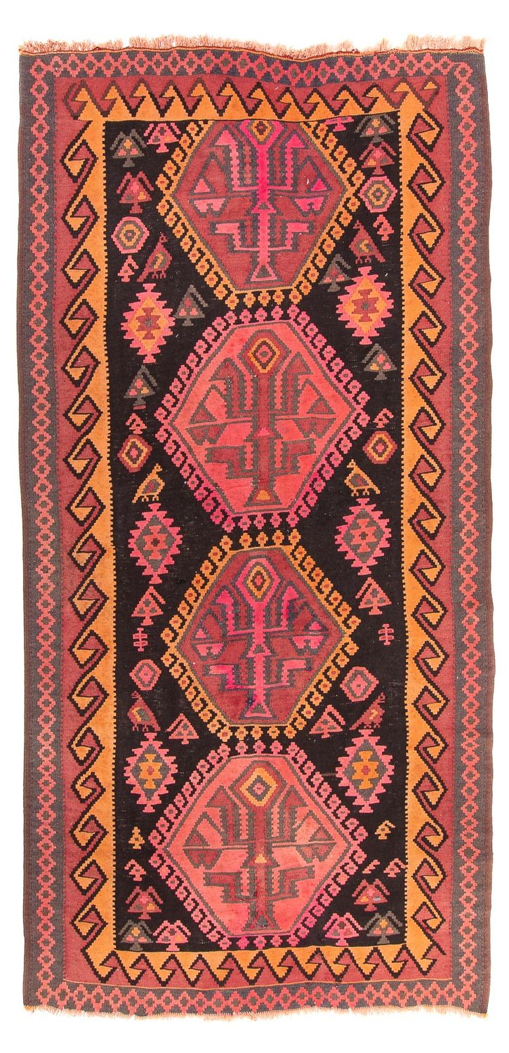 Alfombra de pasillo Alfombra Kelim - Antigua - 330 x 160 cm - multicolor