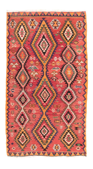 Alfombra de pasillo Alfombra Kelim - Antigua - 310 x 165 cm - multicolor