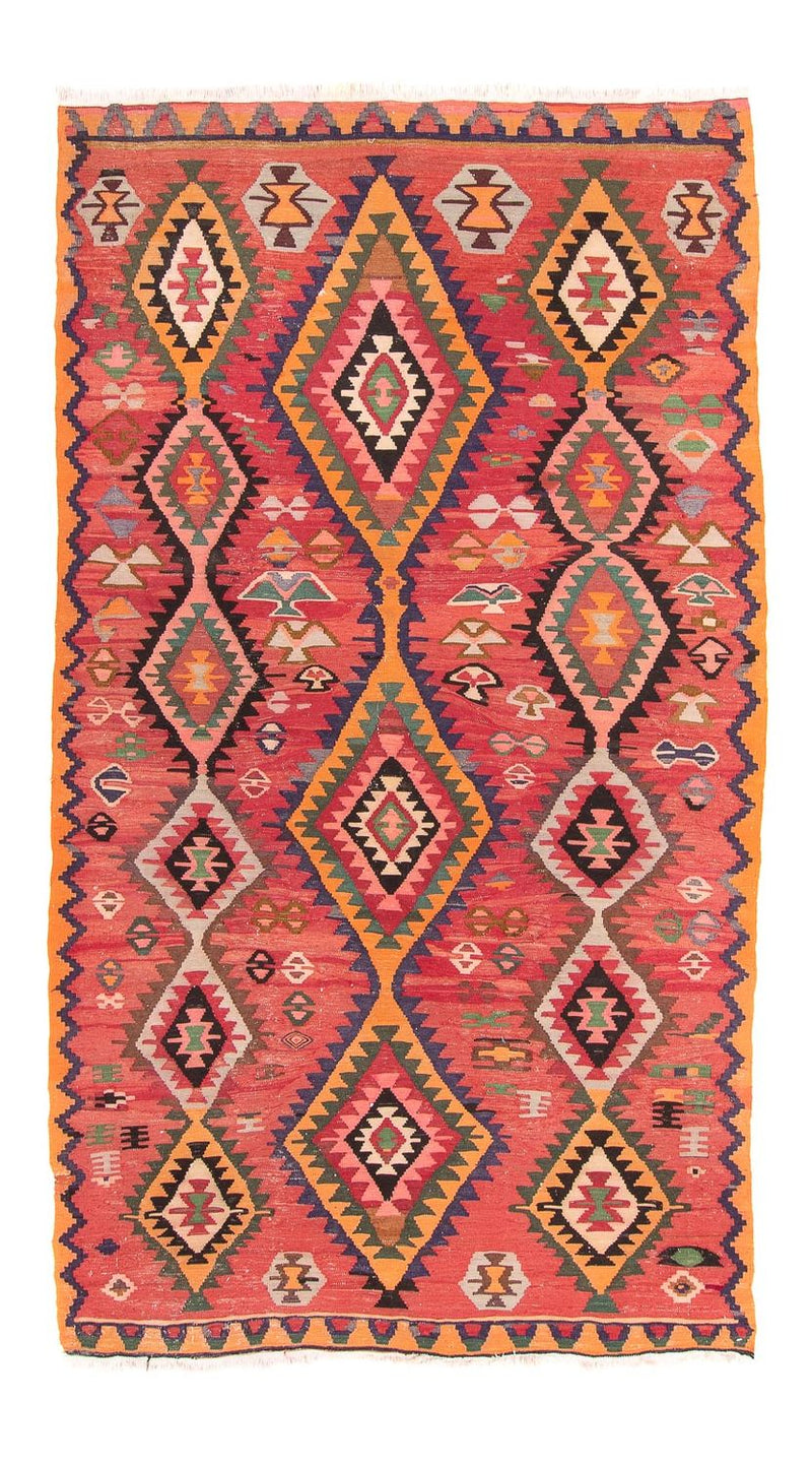 Alfombra de pasillo Alfombra Kelim - Antigua - 310 x 165 cm - multicolor