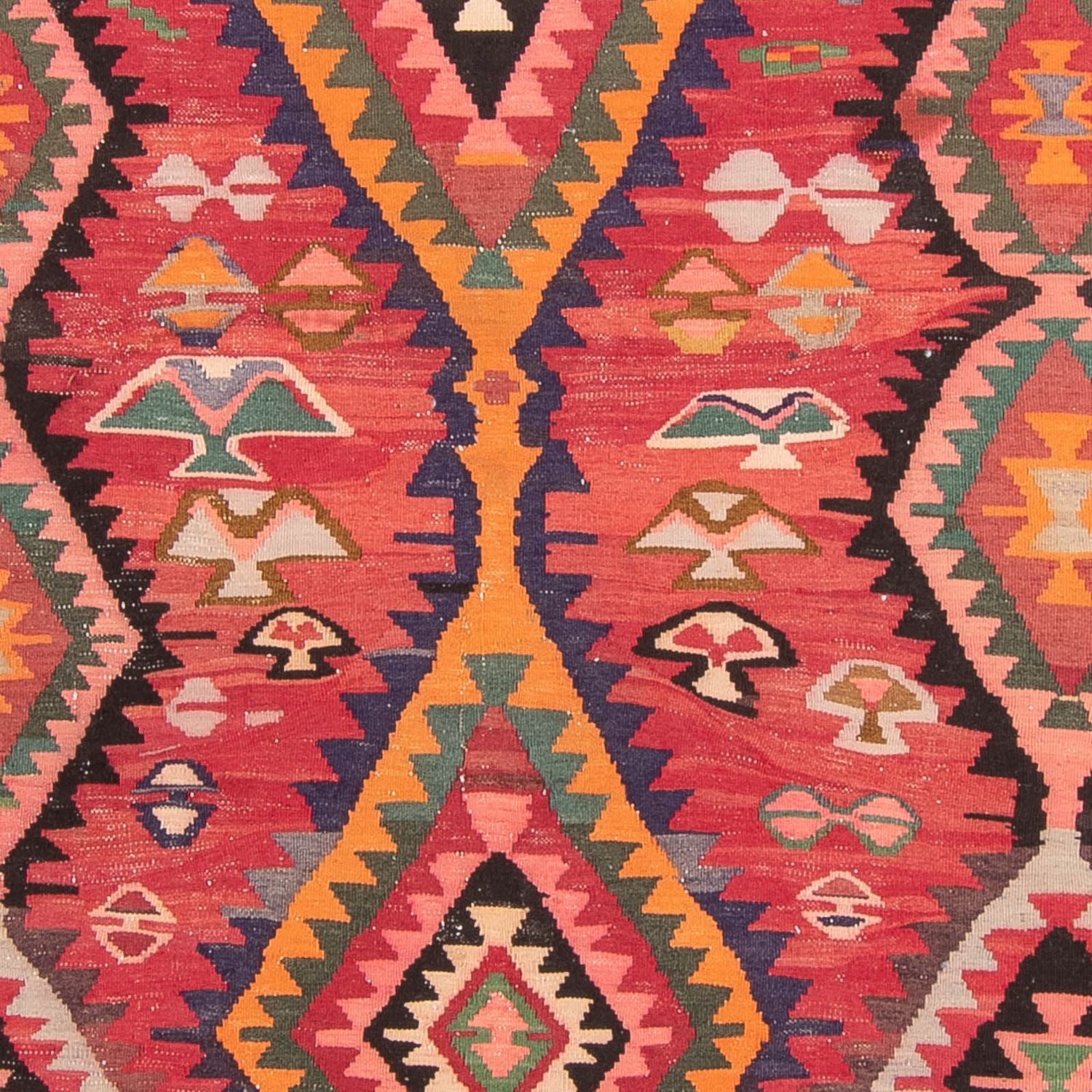 Alfombra de pasillo Alfombra Kelim - Antigua - 310 x 165 cm - multicolor