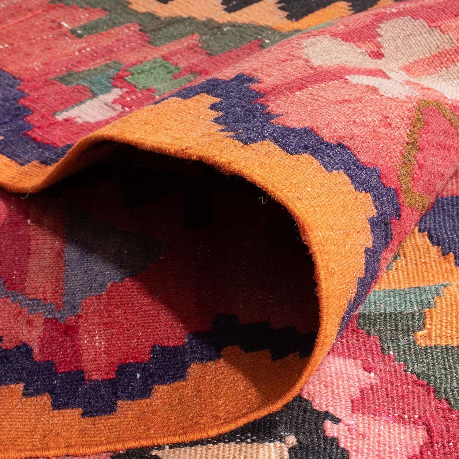 Alfombra de pasillo Alfombra Kelim - Antigua - 310 x 165 cm - multicolor