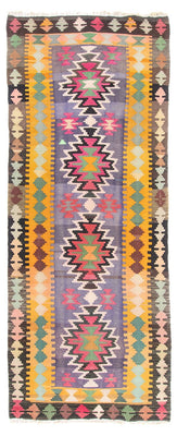 Alfombra de pasillo Alfombra Kelim - Antigua - 360 x 147 cm - multicolor