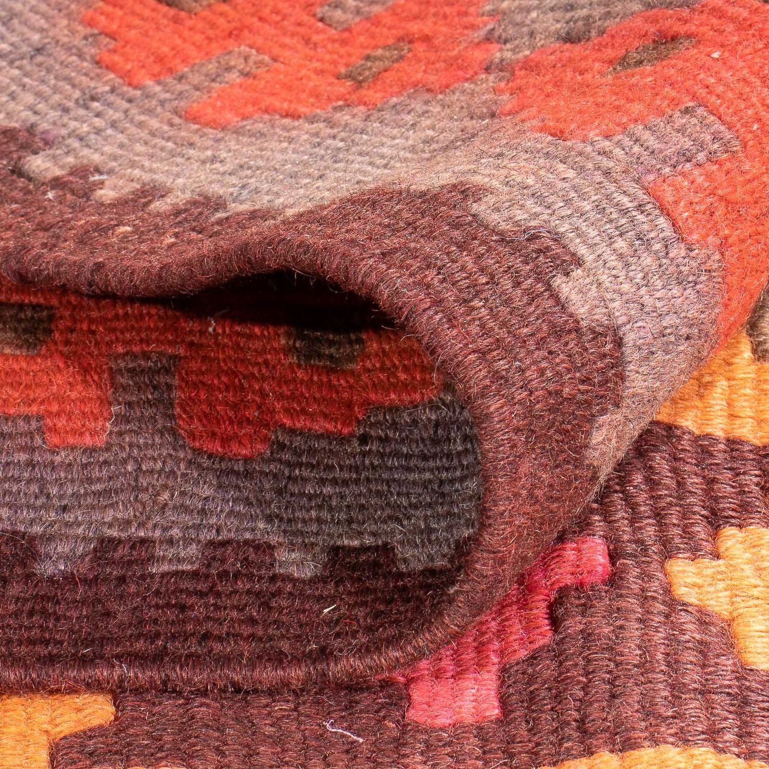 Alfombra de pasillo Alfombra Kelim - Antigua - 330 x 150 cm - multicolor