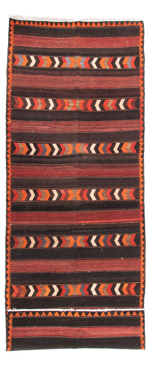 Alfombra de pasillo Alfombra Kelim - Antigua - 433 x 160 cm - multicolor