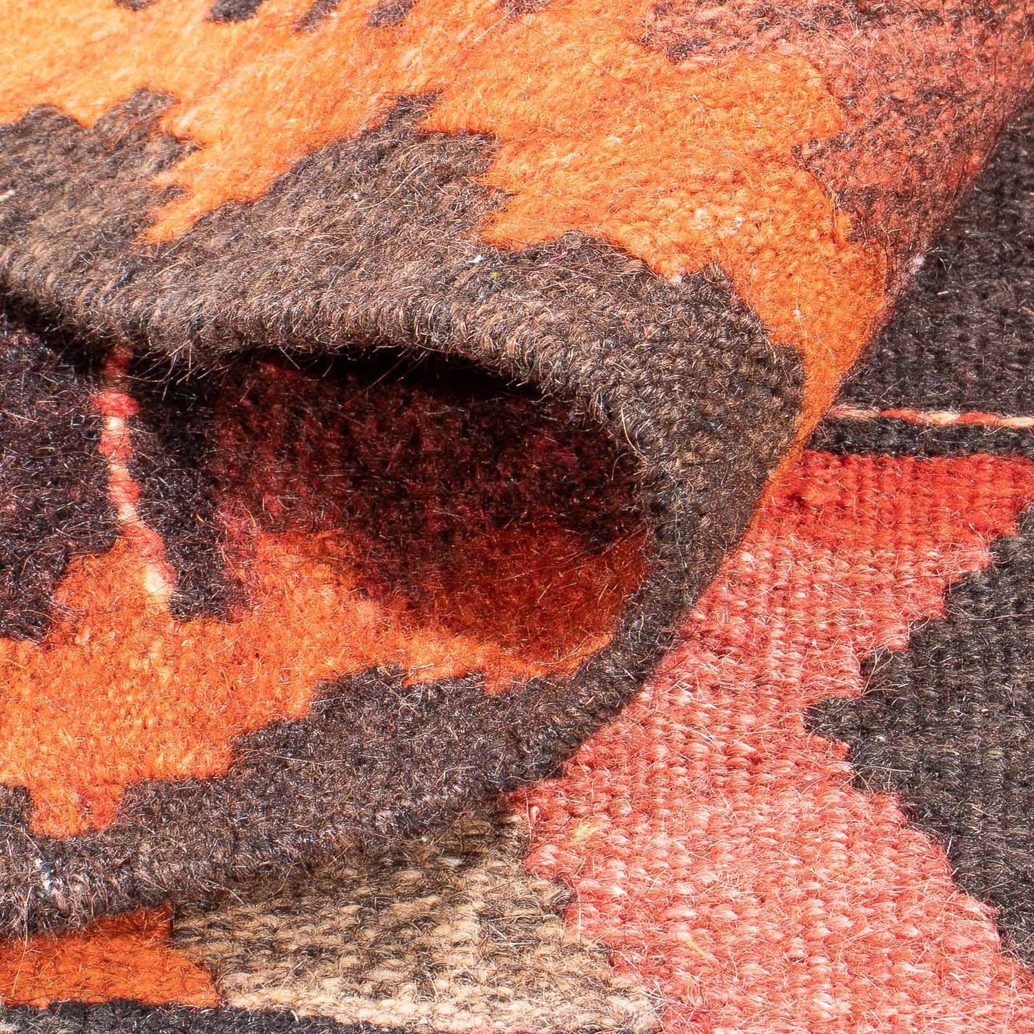 Alfombra de pasillo Alfombra Kelim - Antigua - 433 x 160 cm - multicolor