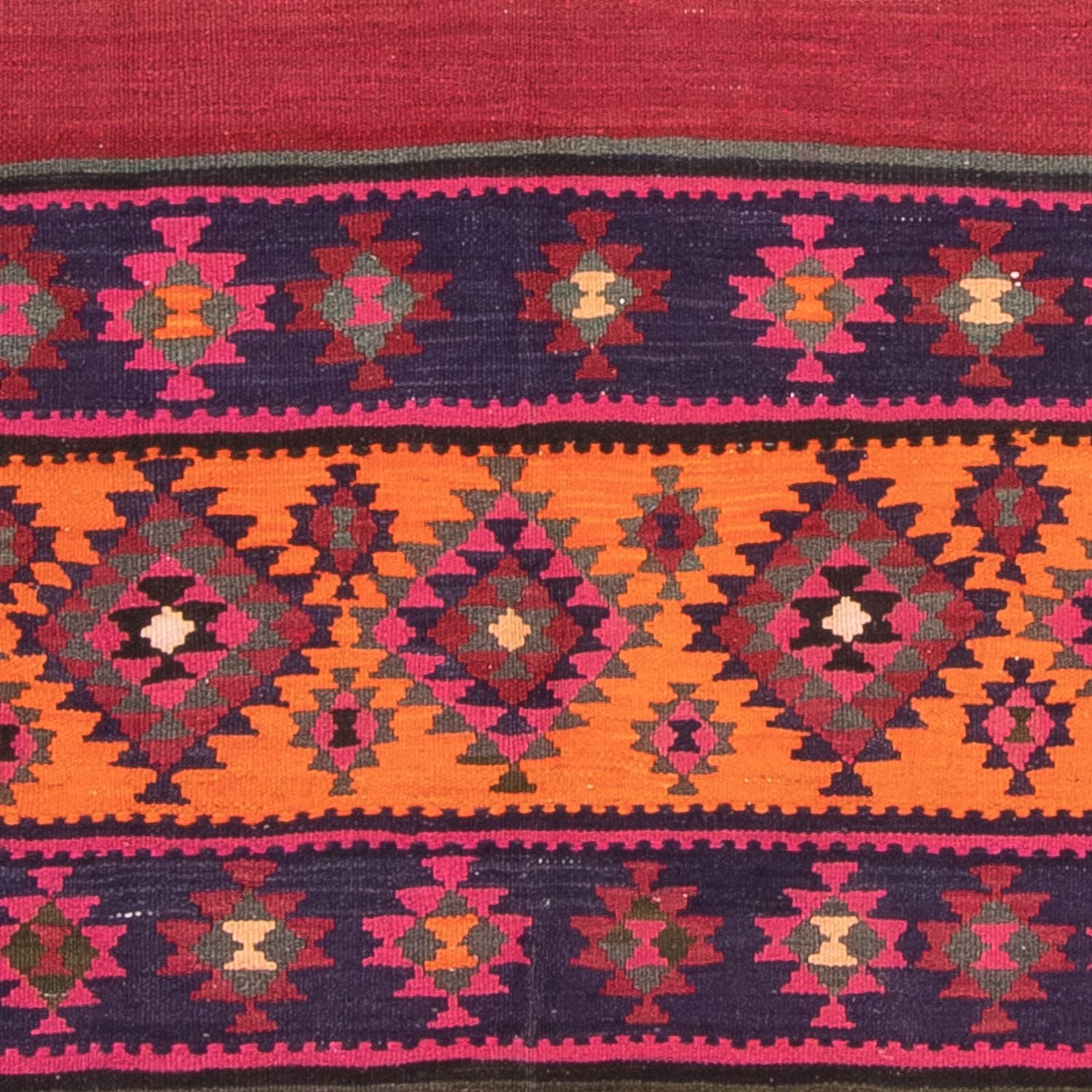 Alfombra de pasillo Alfombra Kelim - Antigua - 395 x 160 cm - multicolor