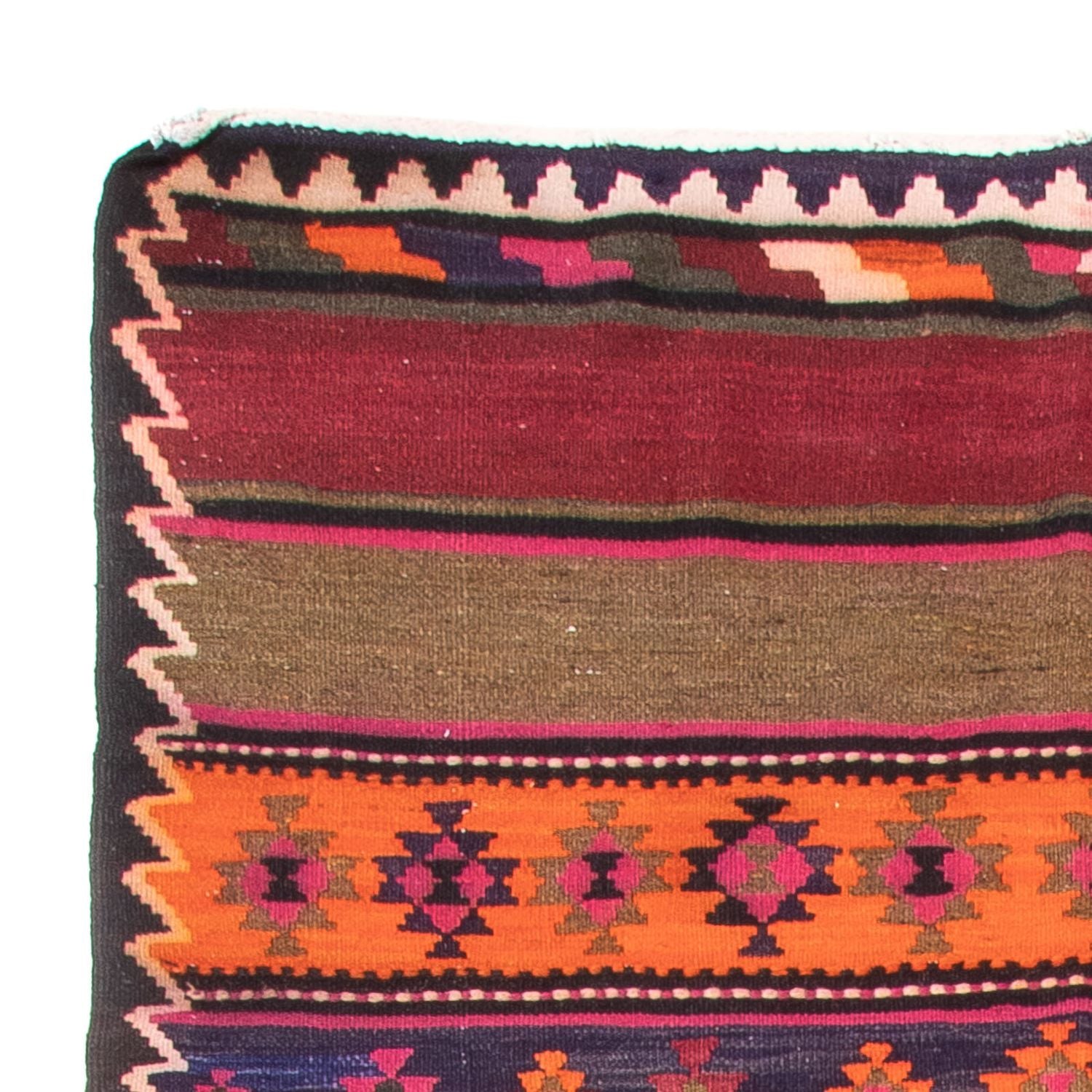 Alfombra de pasillo Alfombra Kelim - Antigua - 395 x 160 cm - multicolor