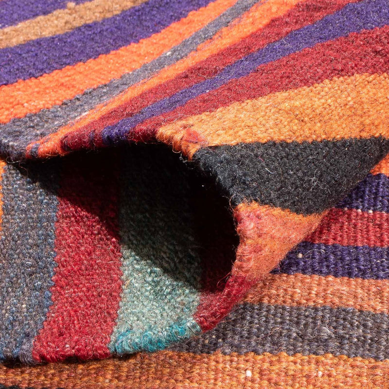 Alfombra de pasillo Alfombra Kelim - Antigua - 300 x 122 cm - multicolor