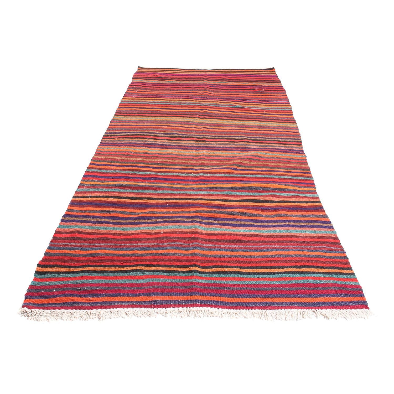 Alfombra de pasillo Alfombra Kelim - Antigua - 300 x 122 cm - multicolor