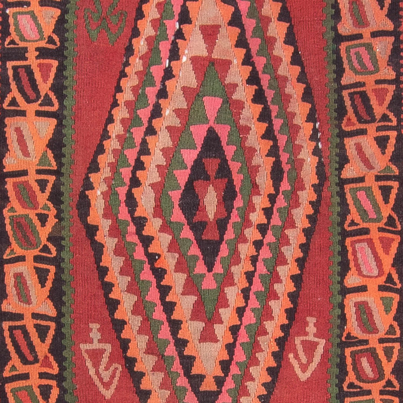 Alfombra de pasillo Alfombra Kelim - Antigua - 355 x 150 cm - multicolor
