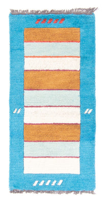 Alfombra de Nepal - 140 x 70 cm - turquesa