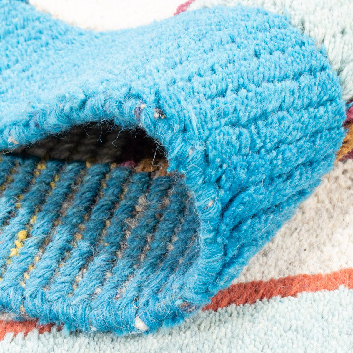 Alfombra de Nepal - 140 x 70 cm - turquesa