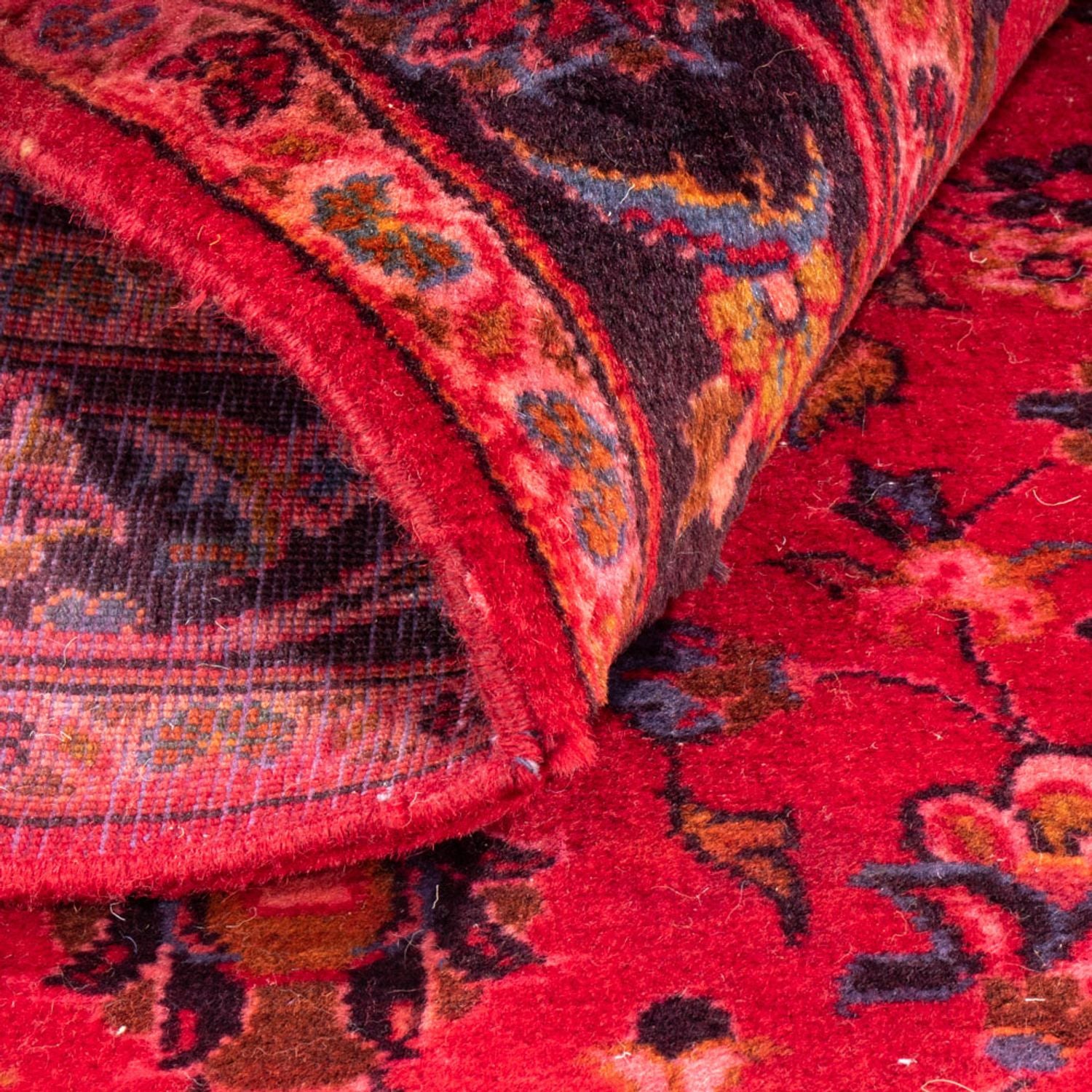 Alfombra persa - Keshan - 155 x 100 cm - rojo