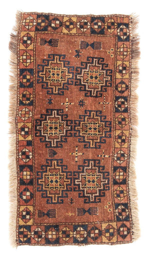 Alfombra Belutsch - 105 x 60 cm - marrón