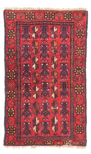 Alfombra Belutsch - 130 x 74 cm - rojo
