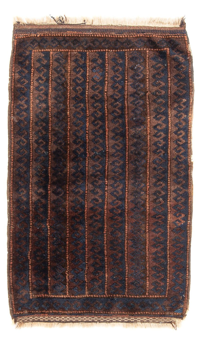 Alfombra afgana - 100 x 61 cm - marrón