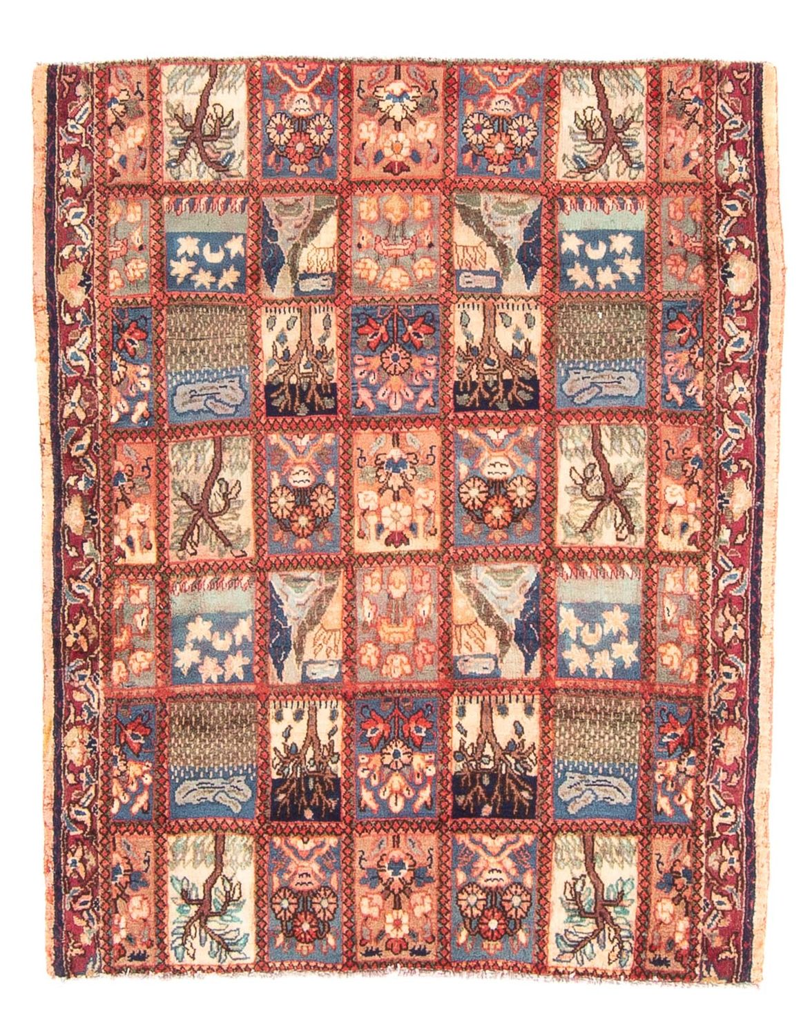 Alfombra persa - Ghom - 128 x 105 cm - multicolor