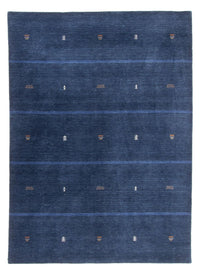 Alfombra Gabbeh - Loribaft Softy - 240 x 174 cm - azul oscuro