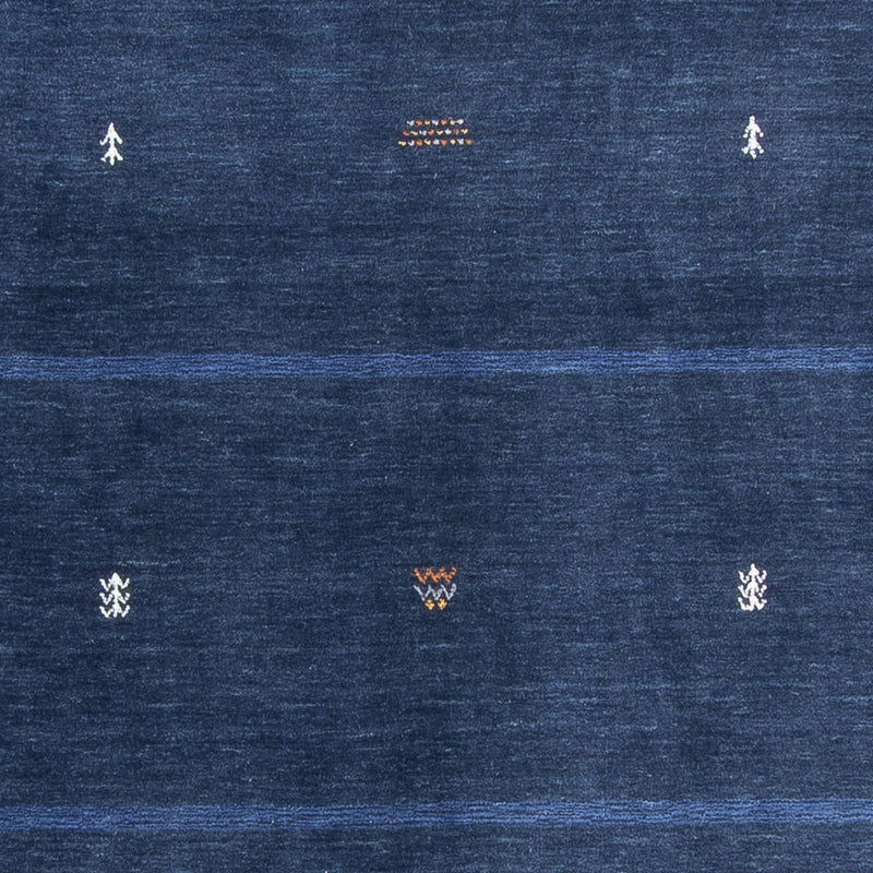 Alfombra Gabbeh - Loribaft Softy - 240 x 174 cm - azul oscuro