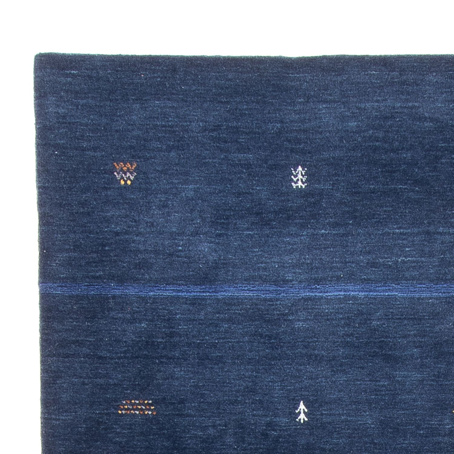 Alfombra Gabbeh - Loribaft Softy - 240 x 174 cm - azul oscuro