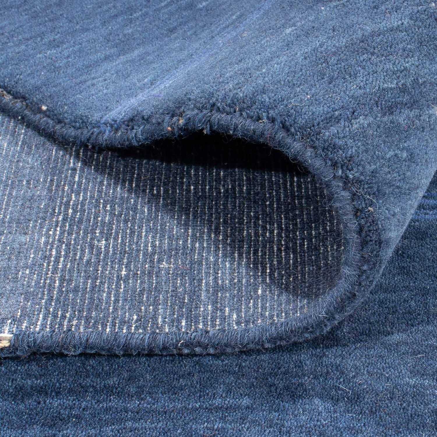 Alfombra Gabbeh - Loribaft Softy - 240 x 174 cm - azul oscuro