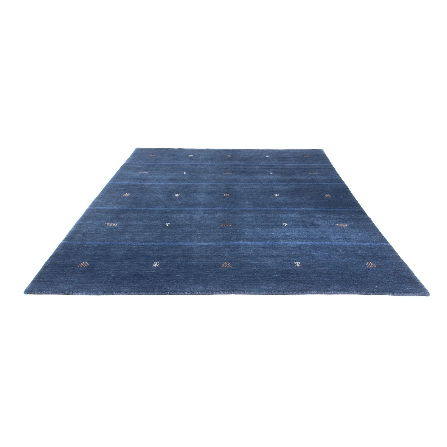 Alfombra Gabbeh - Loribaft Softy - 240 x 174 cm - azul oscuro