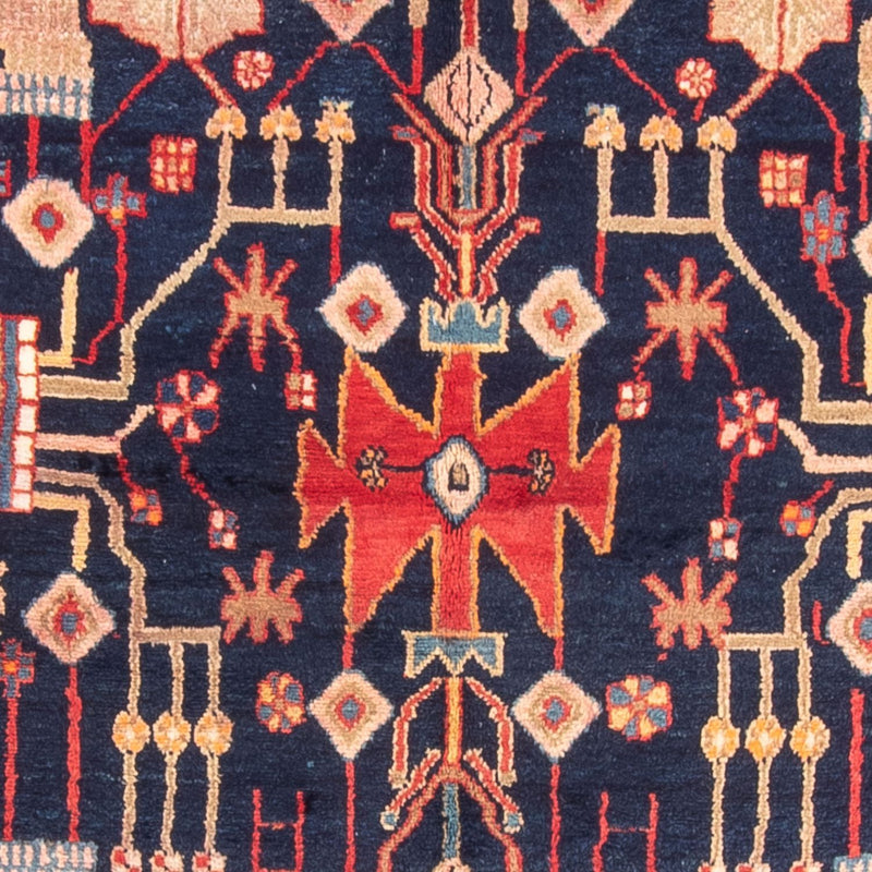 Alfombra persa - Nómada - 274 x 150 cm - azul oscuro