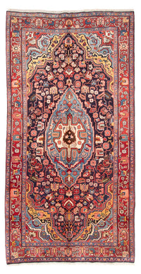 Alfombra de pasillo Alfombra persa - Nómada - 278 x 143 cm - azul oscuro