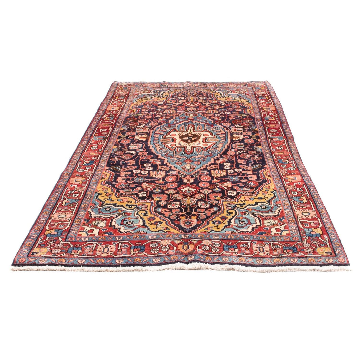 Alfombra de pasillo Alfombra persa - Nómada - 278 x 143 cm - azul oscuro