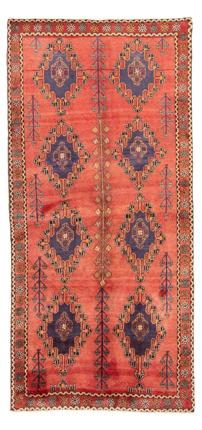Alfombra de pasillo Alfombra persa - Nómada - 258 x 125 cm - naranja