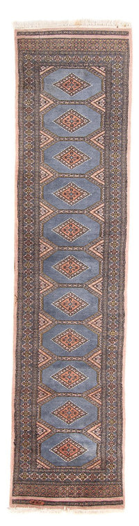 Alfombra de pasillo Alfombra Pakistani - 325 x 80 cm - azul claro