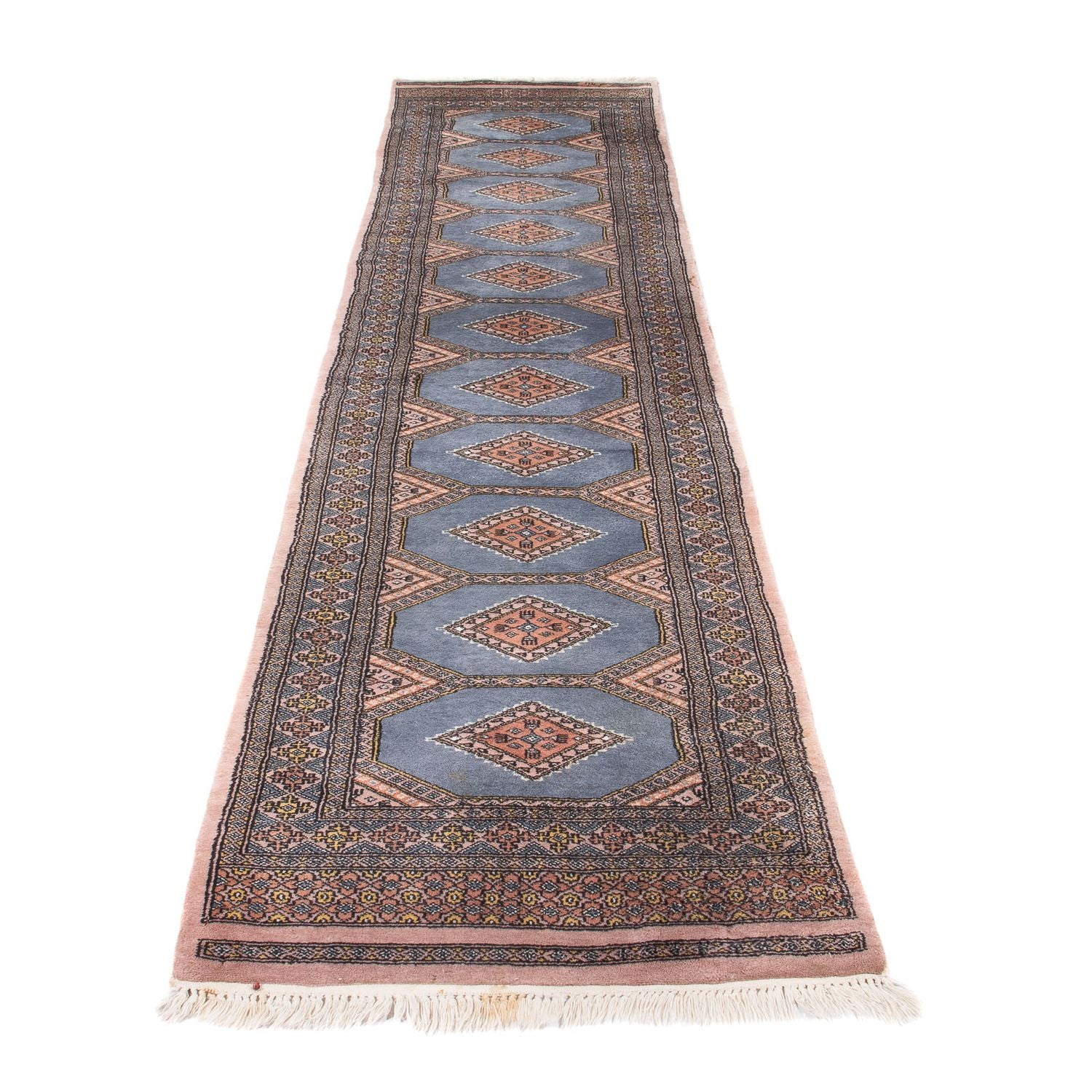 Alfombra de pasillo Alfombra Pakistani - 325 x 80 cm - azul claro
