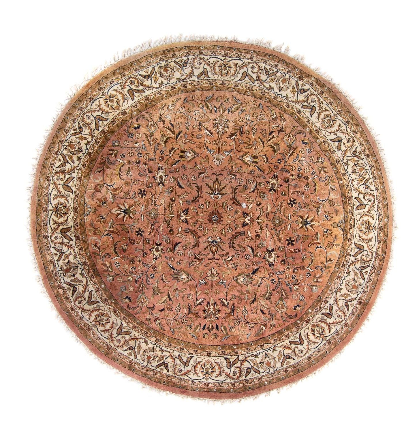 Alfombra oriental - Indus redondo  - 245 x 245 cm - salmón