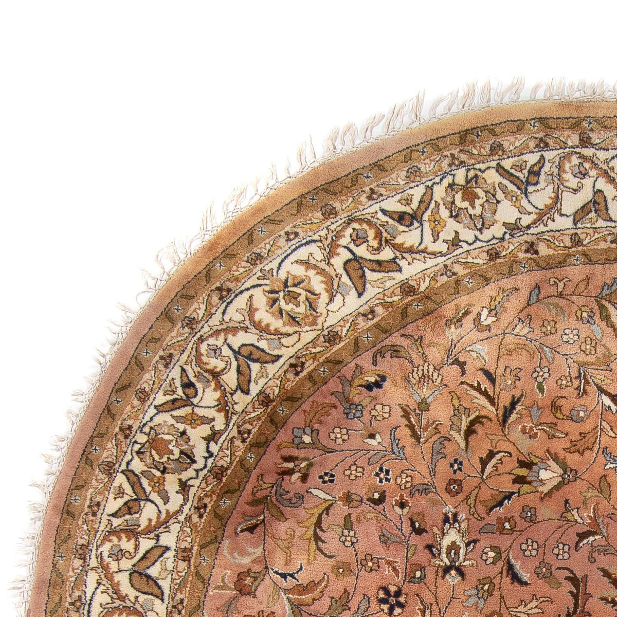 Alfombra oriental - Indus redondo  - 245 x 245 cm - salmón