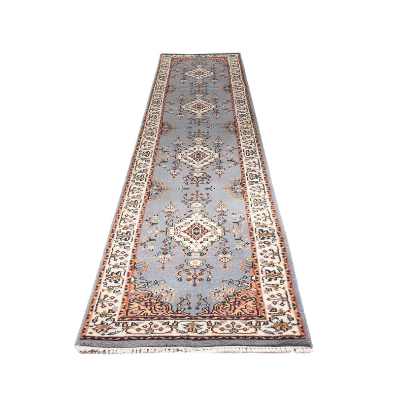 Alfombra de pasillo Alfombra oriental - Indus - 400 x 80 cm - azul claro